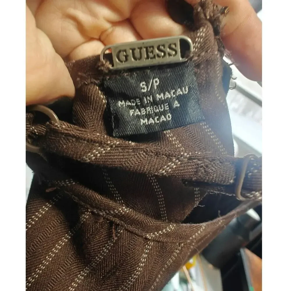 Vintage Brown striped Dress By GUESS sz S